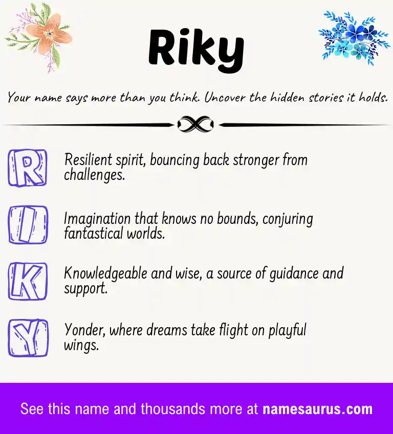 Acrostic poem about Riky.