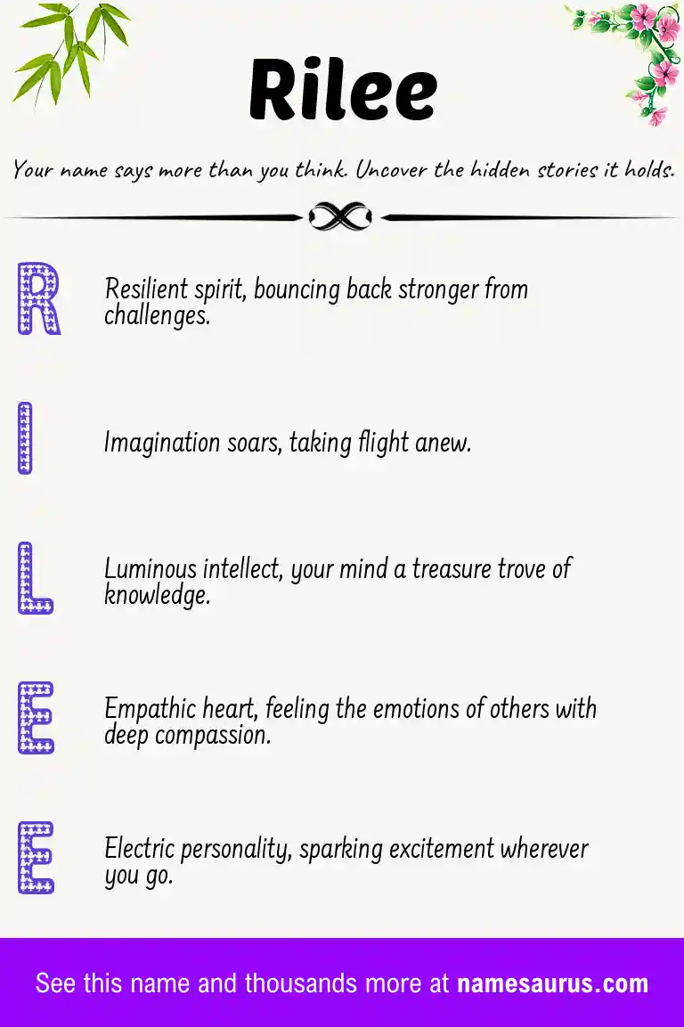 Acrostic poem about Rilee.
