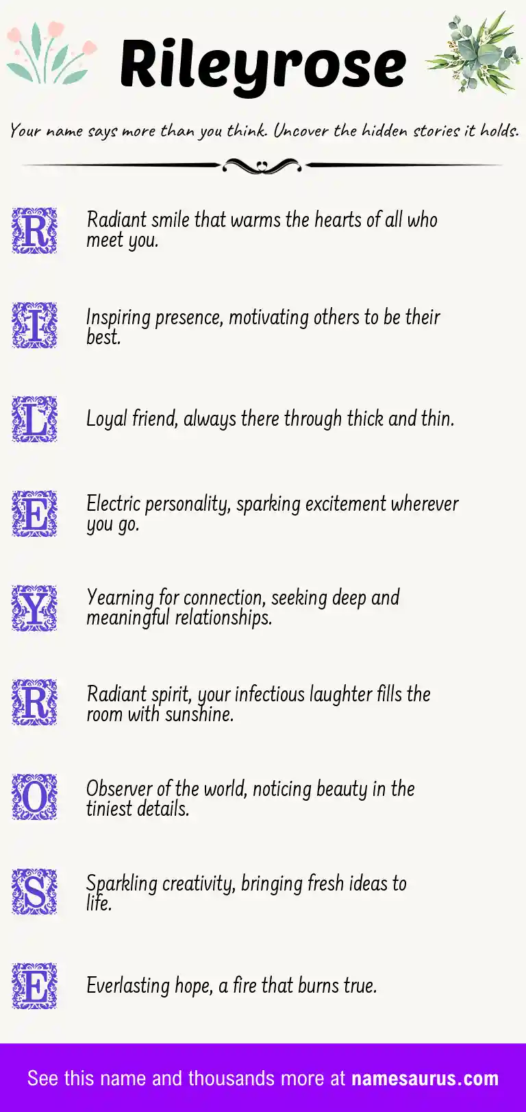 Acrostic poem about Rileyrose.