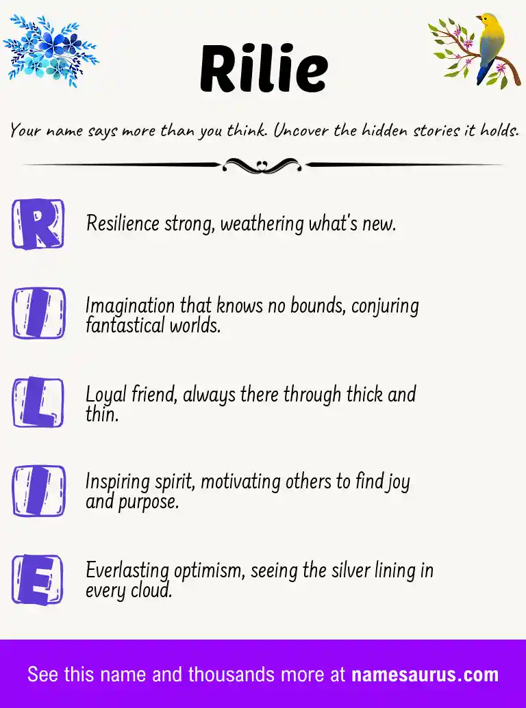 Acrostic poem about Rilie.