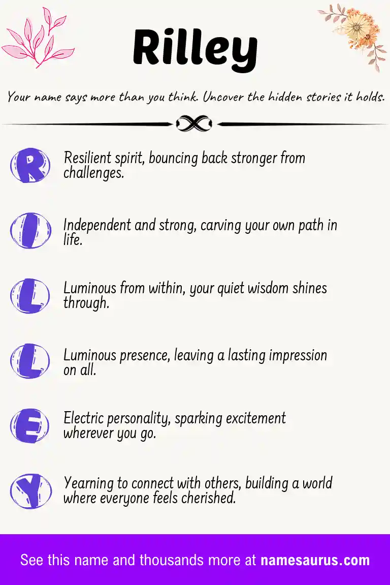 Acrostic poem about Rilley.
