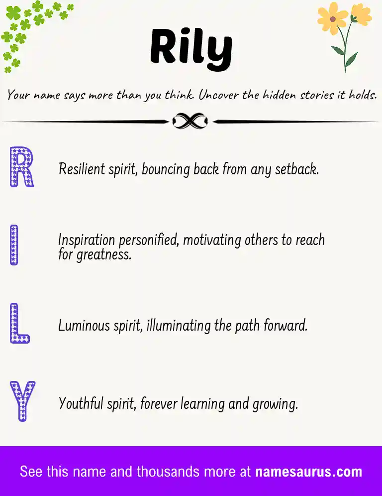 Acrostic poem about Rily.