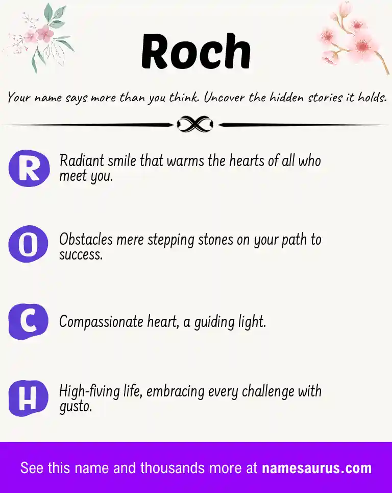 Acrostic poem about Roch.