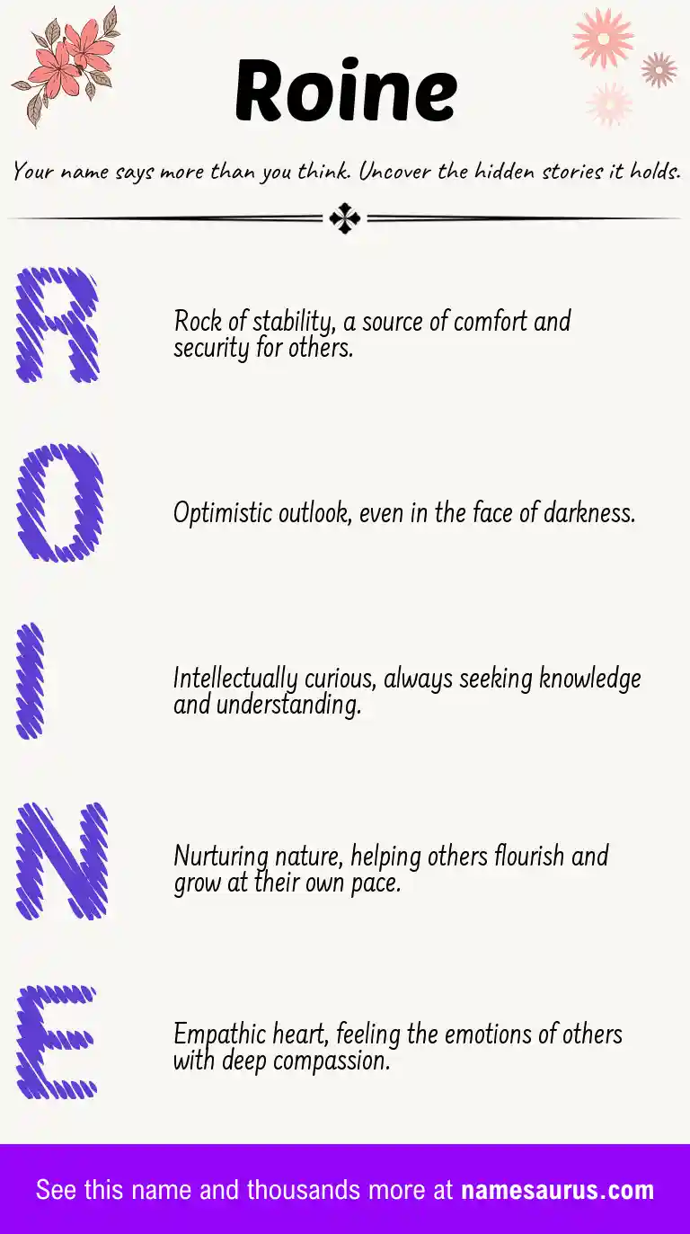 Acrostic poem about Roine.