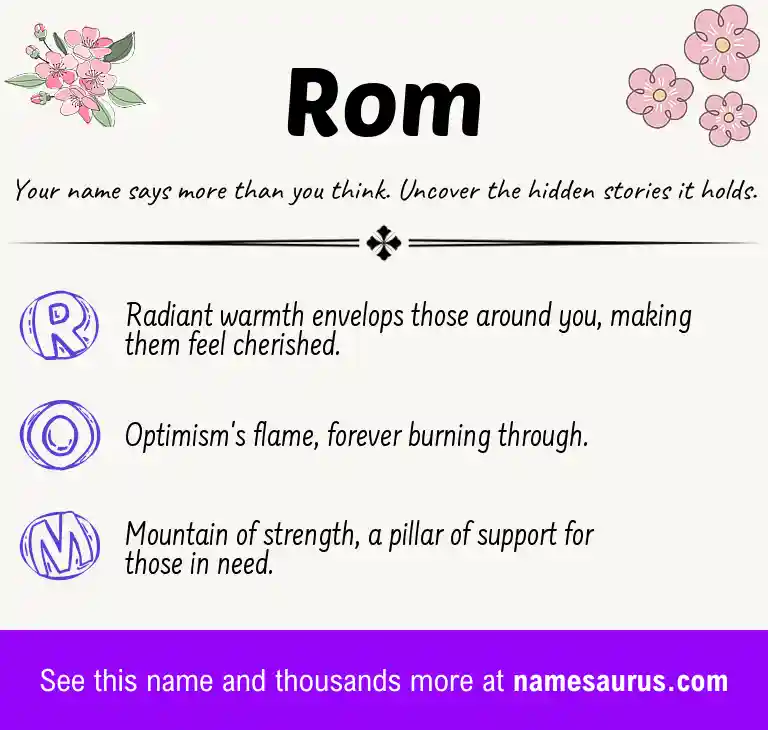 Acrostic poem about Rom.
