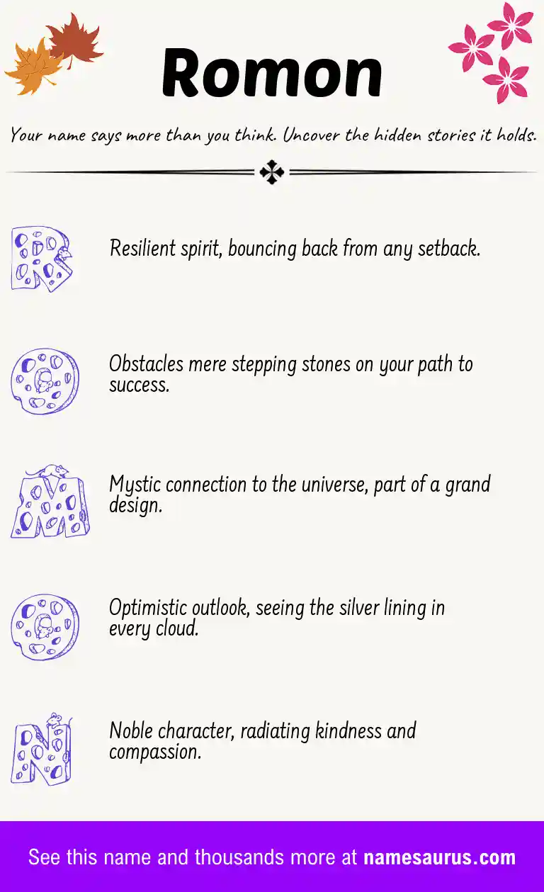 Acrostic poem about Romon.