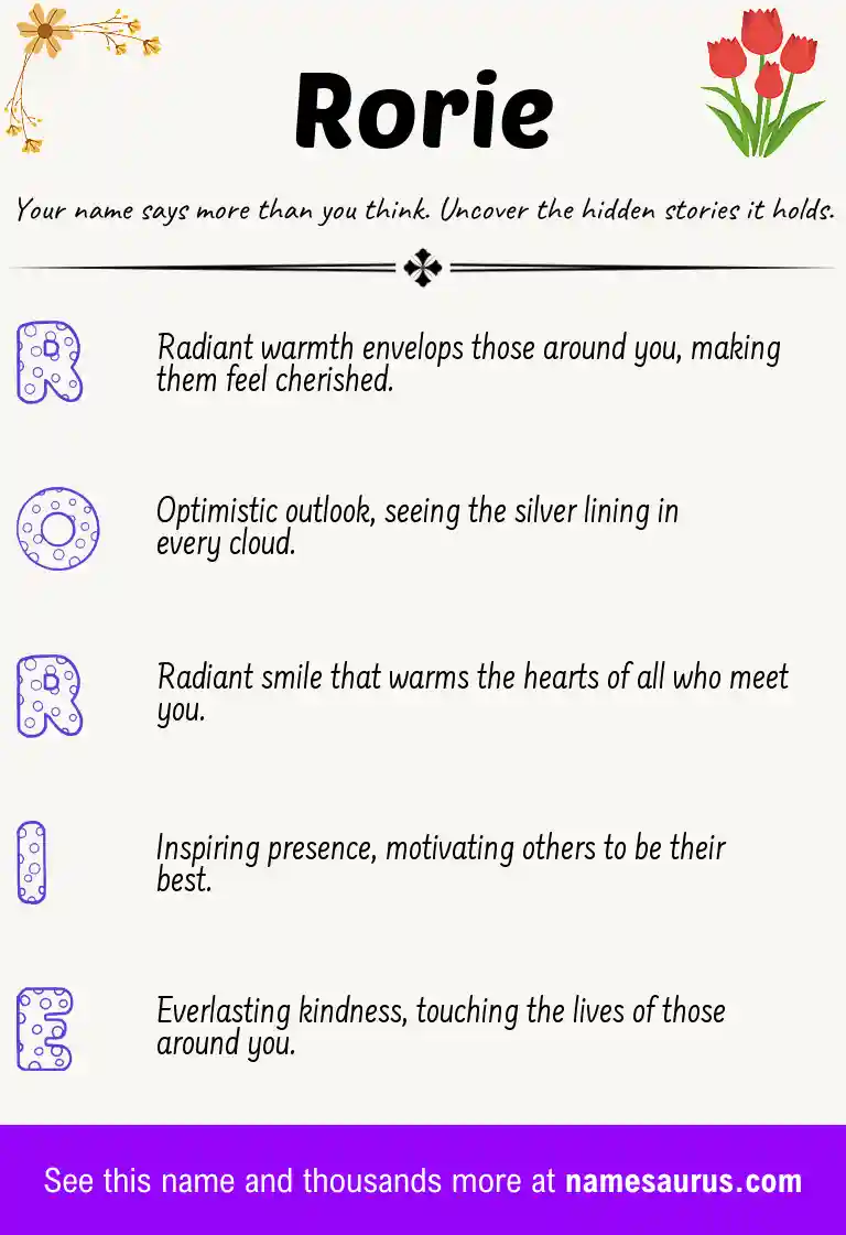 Acrostic poem about Rorie.