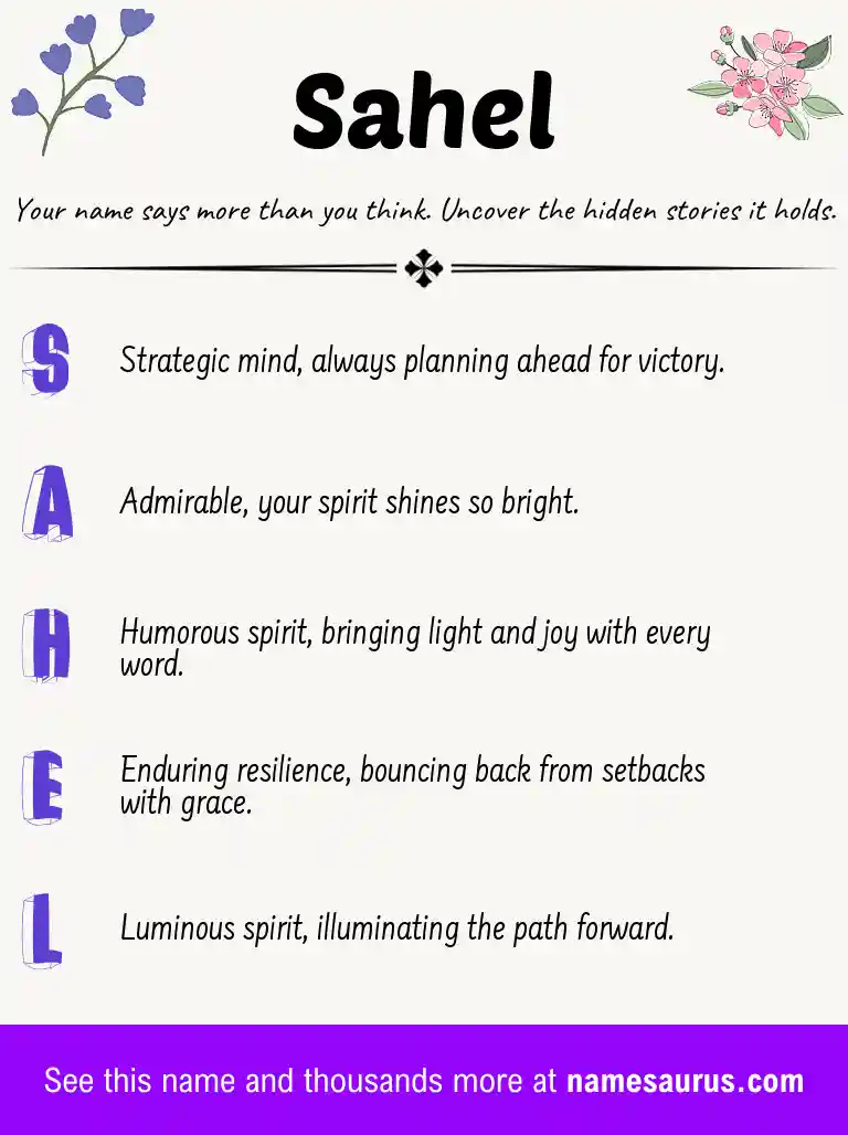 Acrostic poem about Sahel.