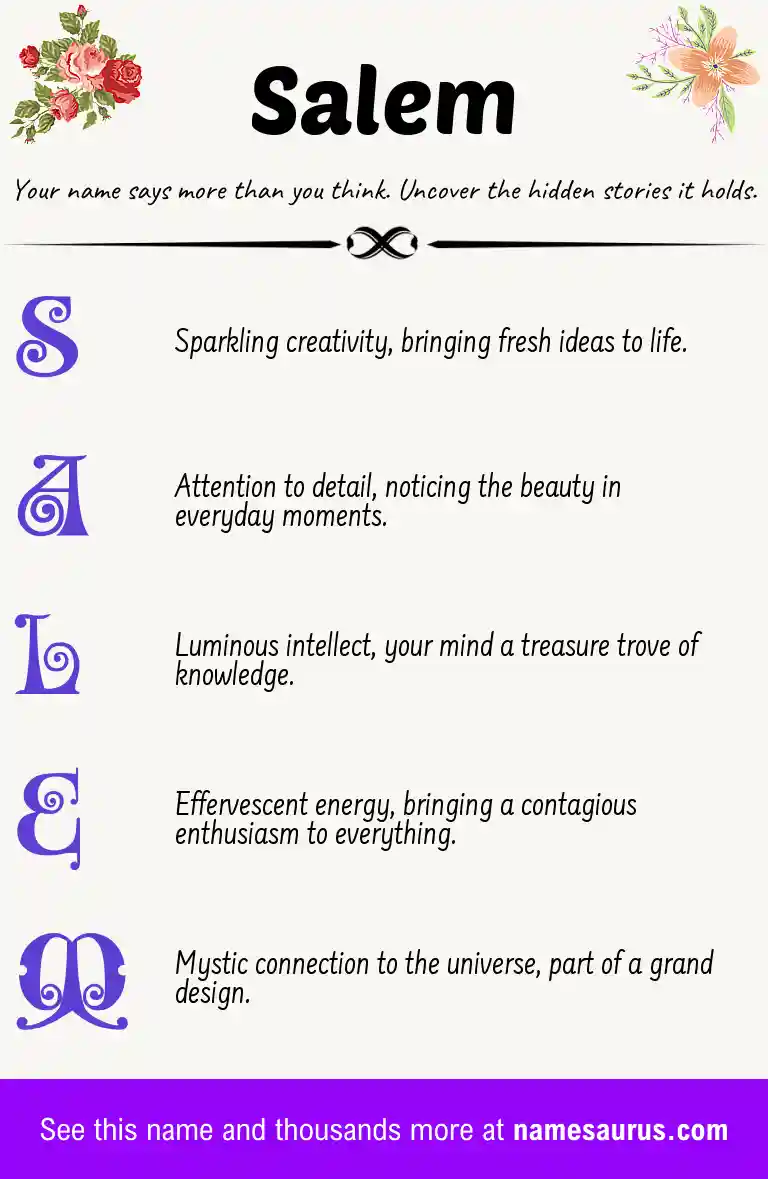 Acrostic poem about Salem.