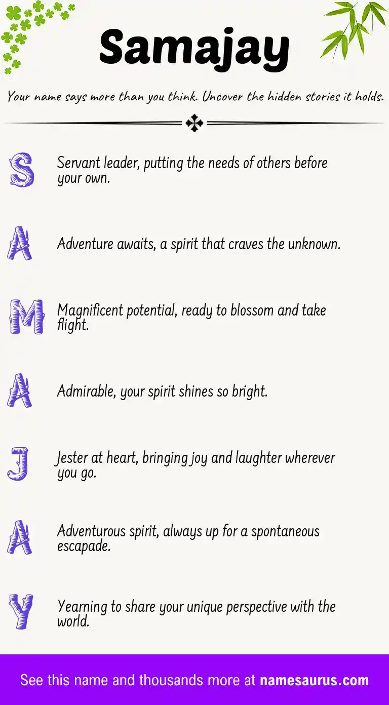 Acrostic poem about Samajay.
