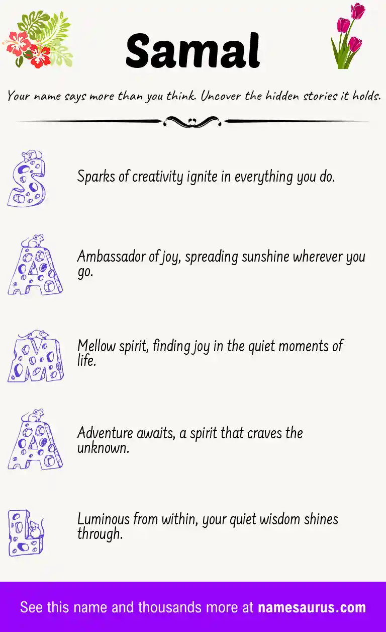Acrostic poem about Samal.