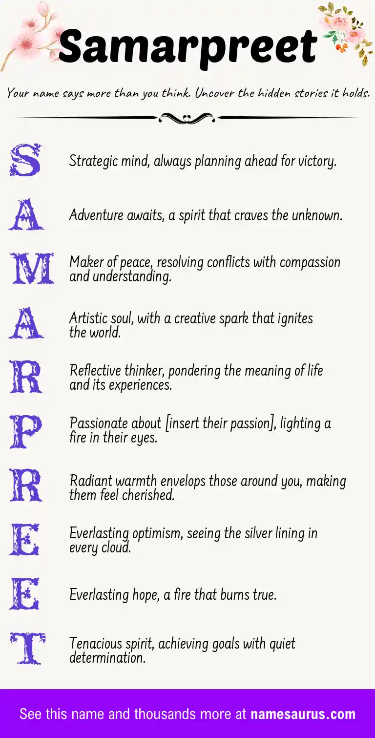 Acrostic poem about Samarpreet.