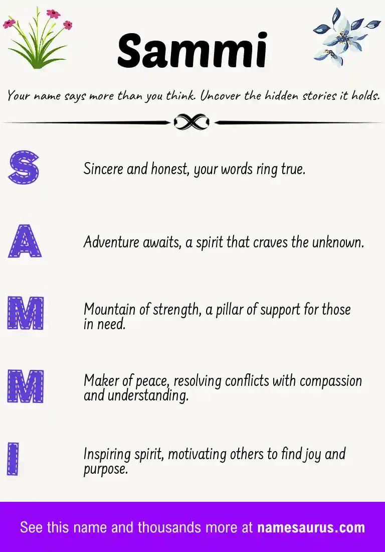 Acrostic poem about Sammi.
