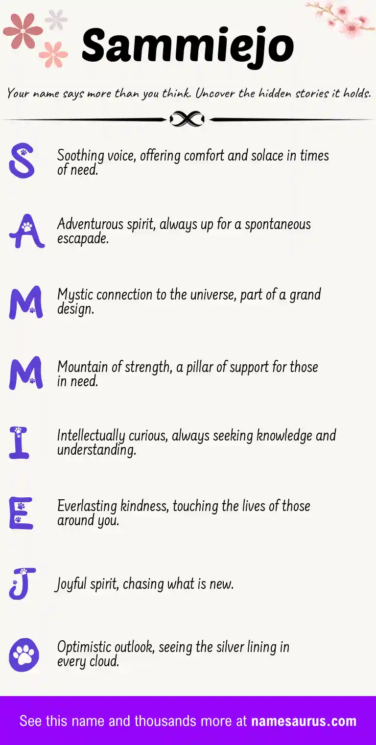 Acrostic poem about Sammiejo.