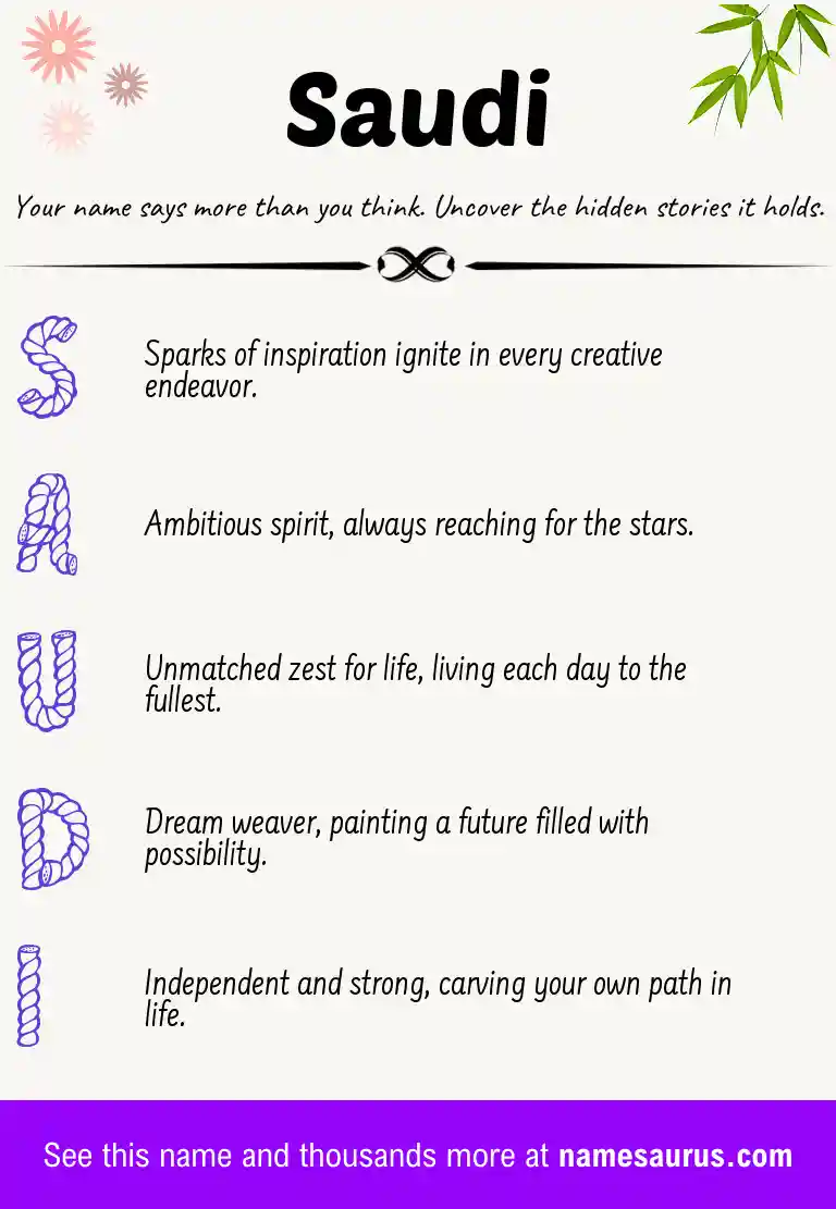 Acrostic poem about Saudi.