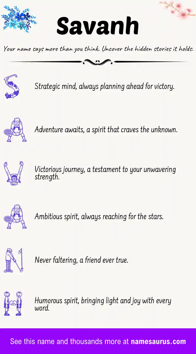 Acrostic poem about Savanh.