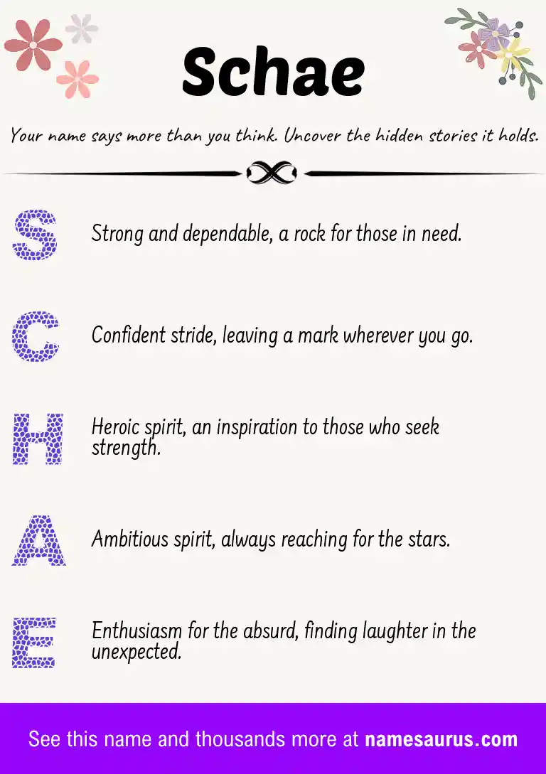 Acrostic poem about Schae.