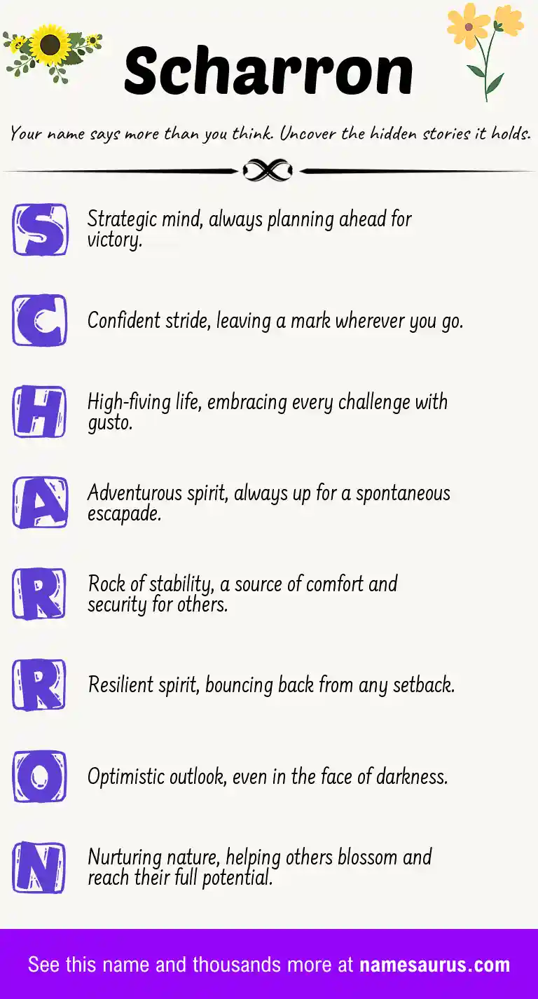 Acrostic poem about Scharron.