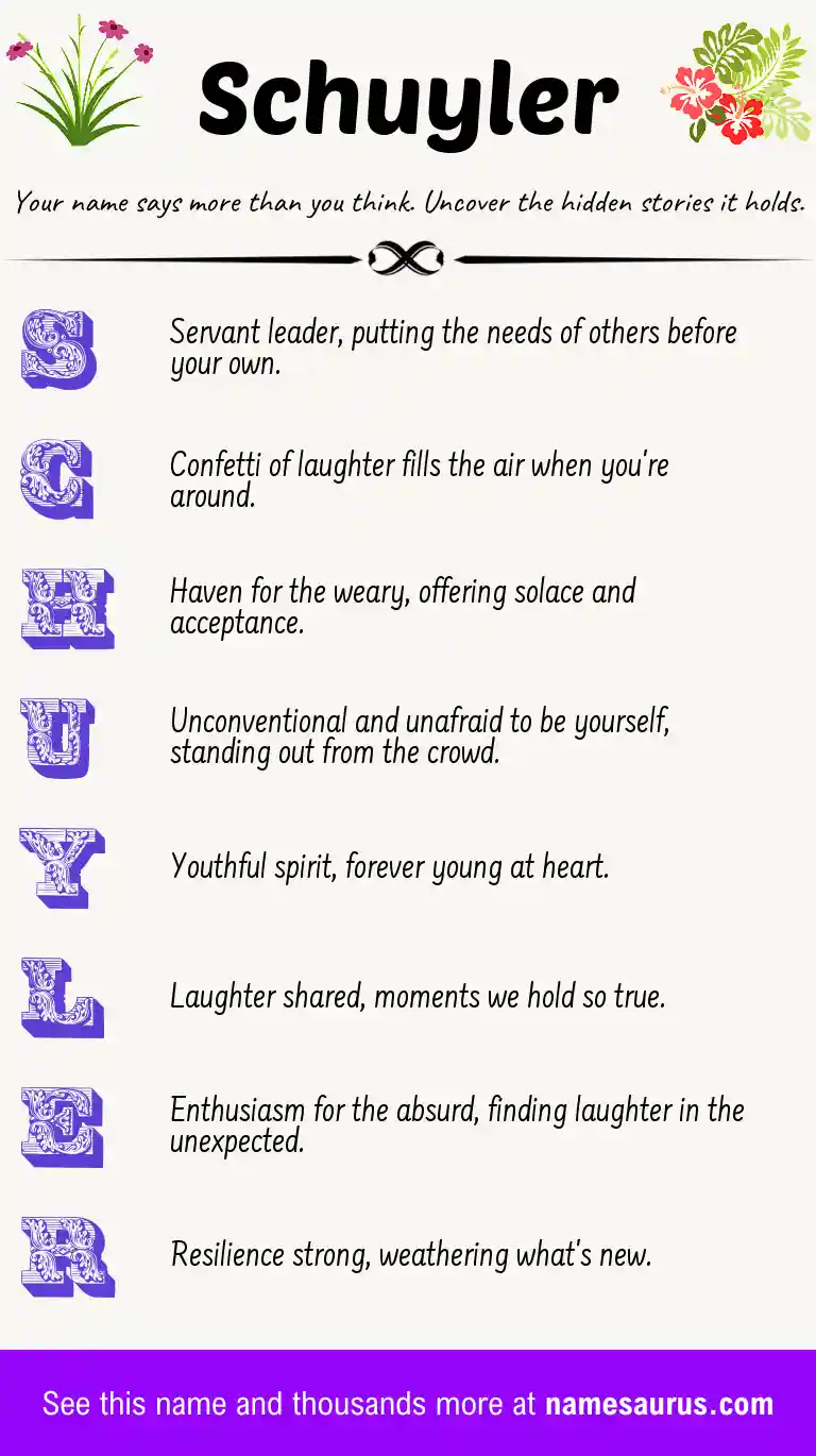 Acrostic poem about Schuyler.