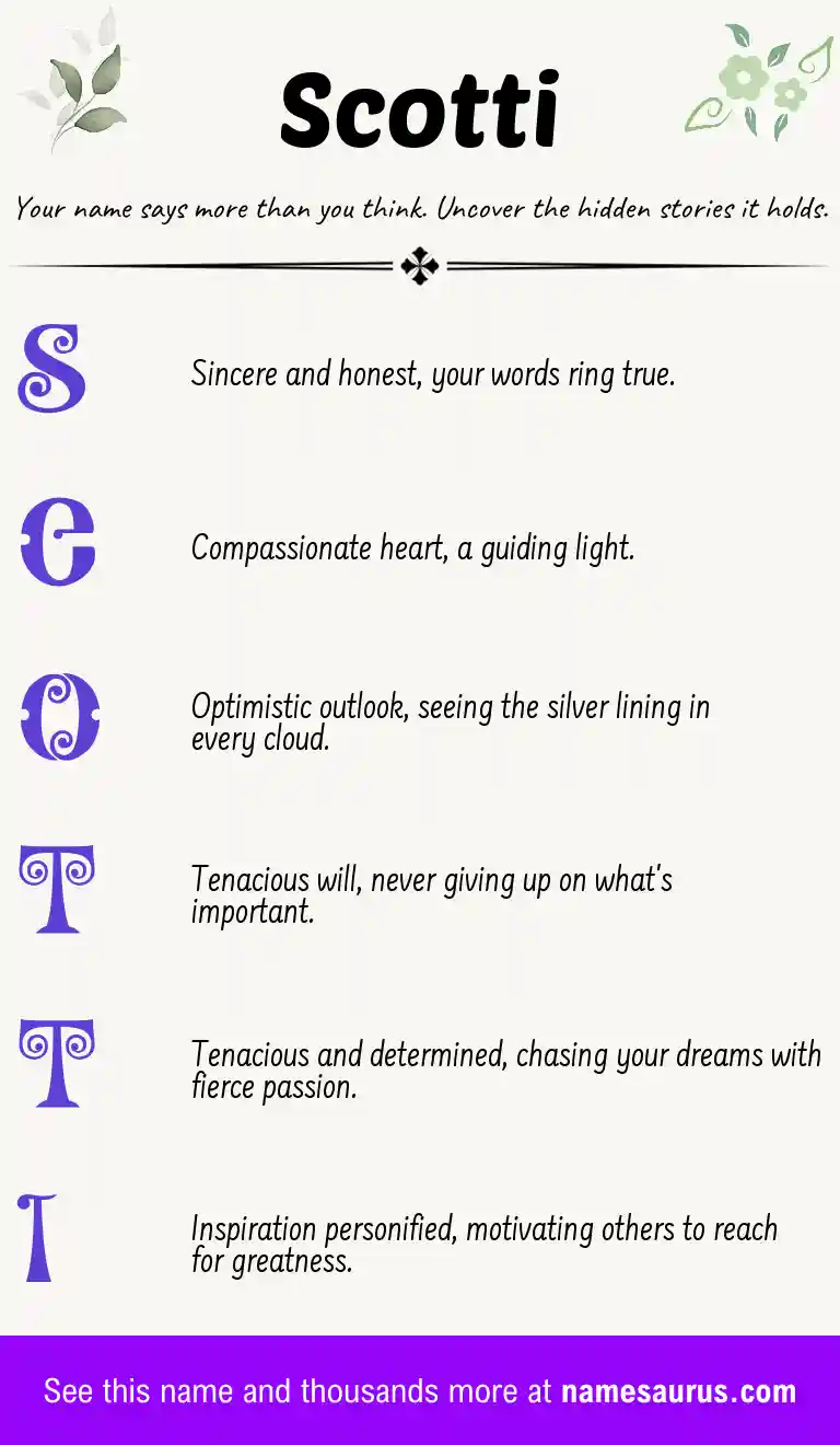Acrostic poem about Scotti.