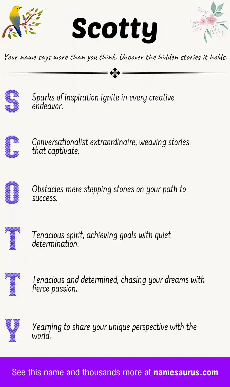 Acrostic poem about Scotty.