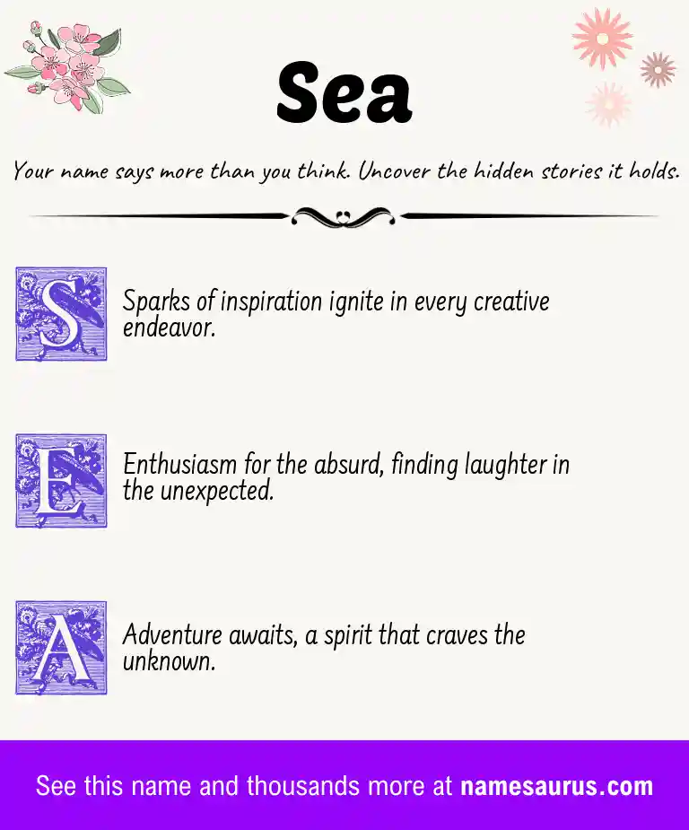 Acrostic poem about Sea.