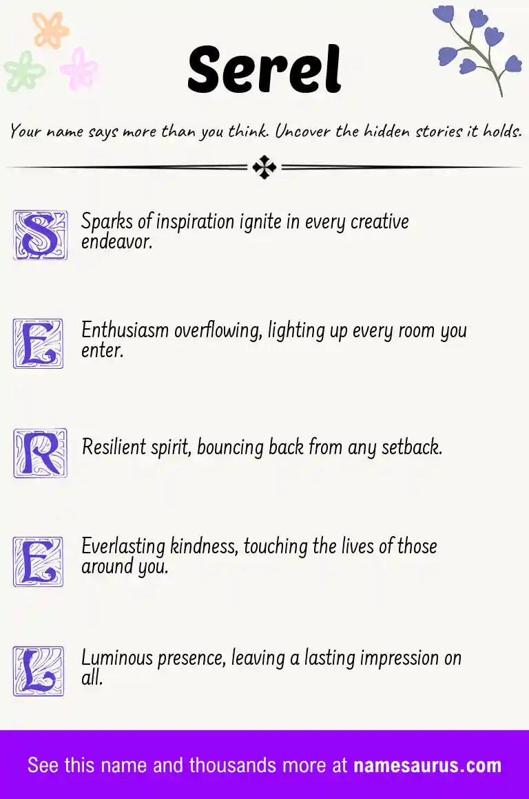 Acrostic poem about Serel.