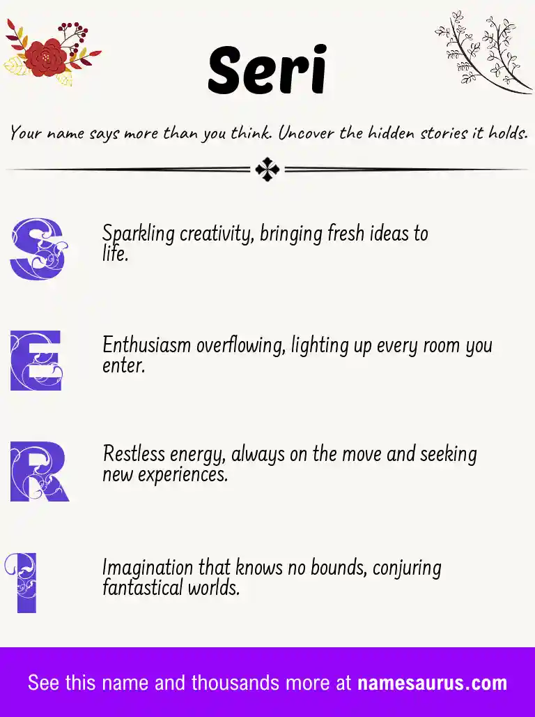 Acrostic poem about Seri.