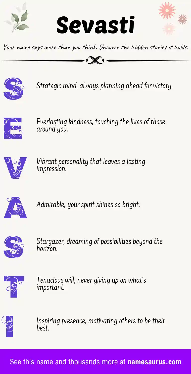 Acrostic poem about Sevasti.