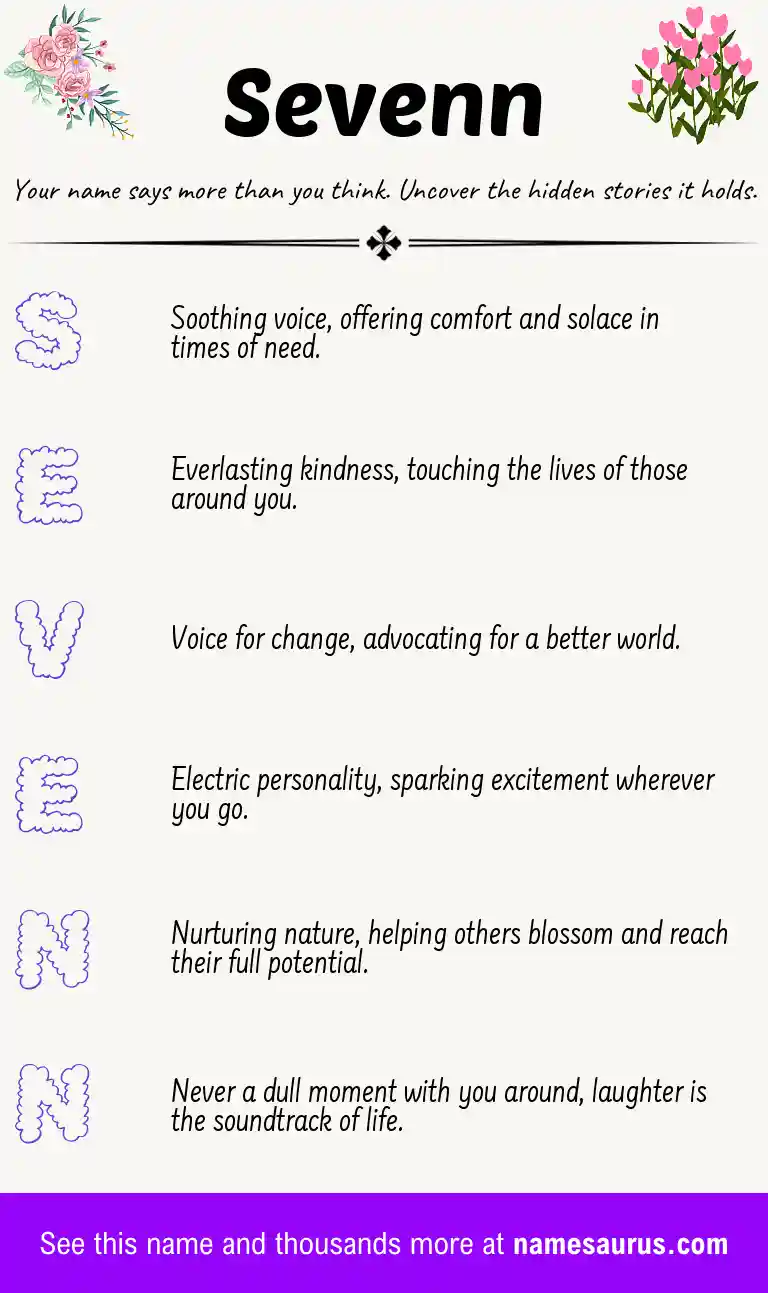 Acrostic poem about Sevenn.