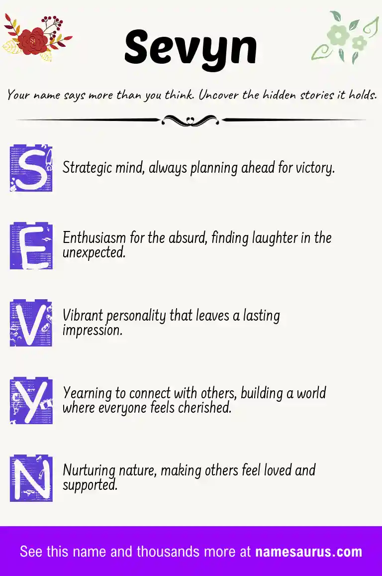 Acrostic poem about Sevyn.