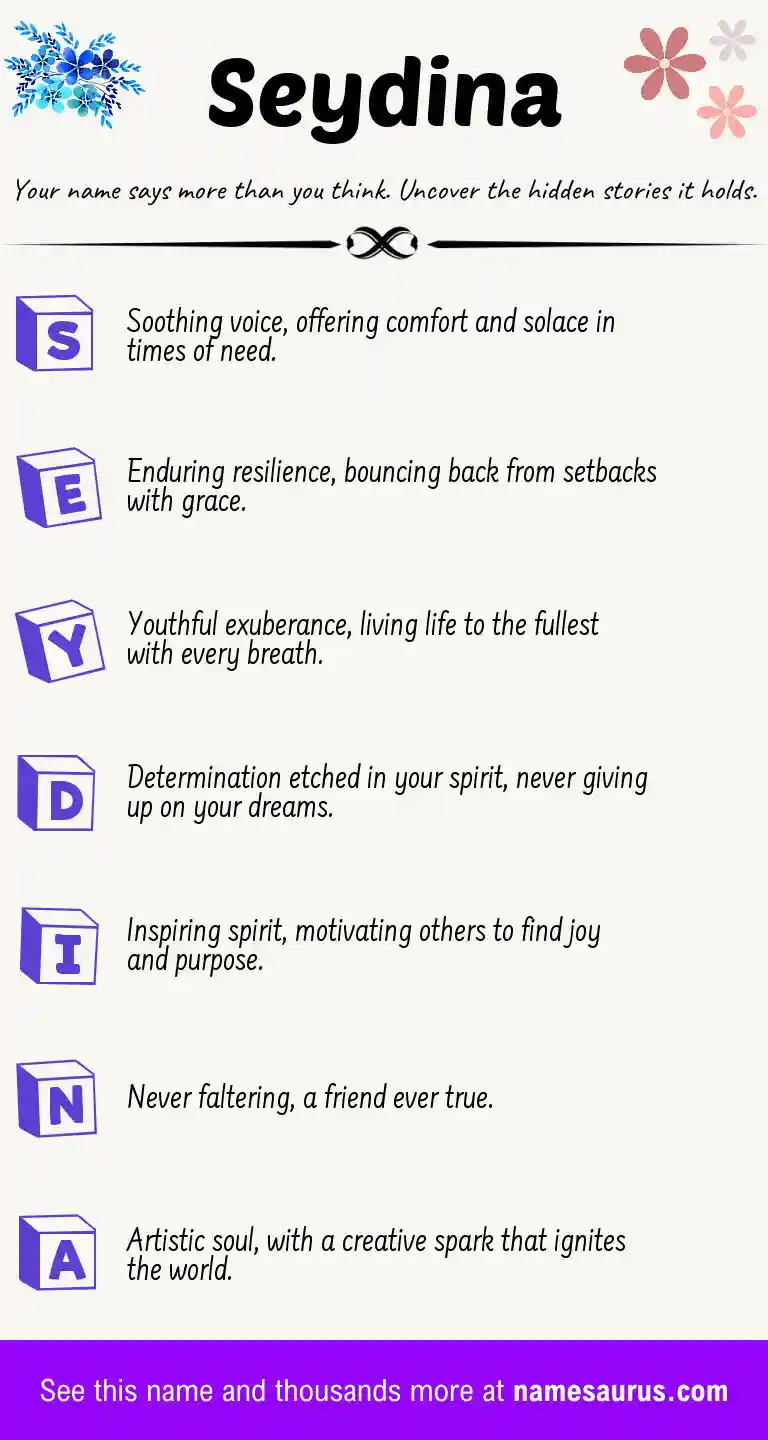 Acrostic poem about Seydina.