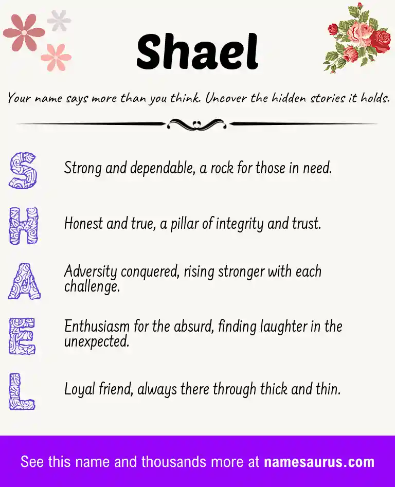 Acrostic poem about Shael.