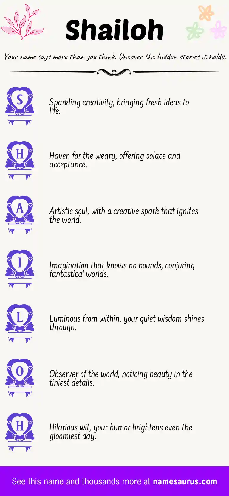 Acrostic poem about Shailoh.