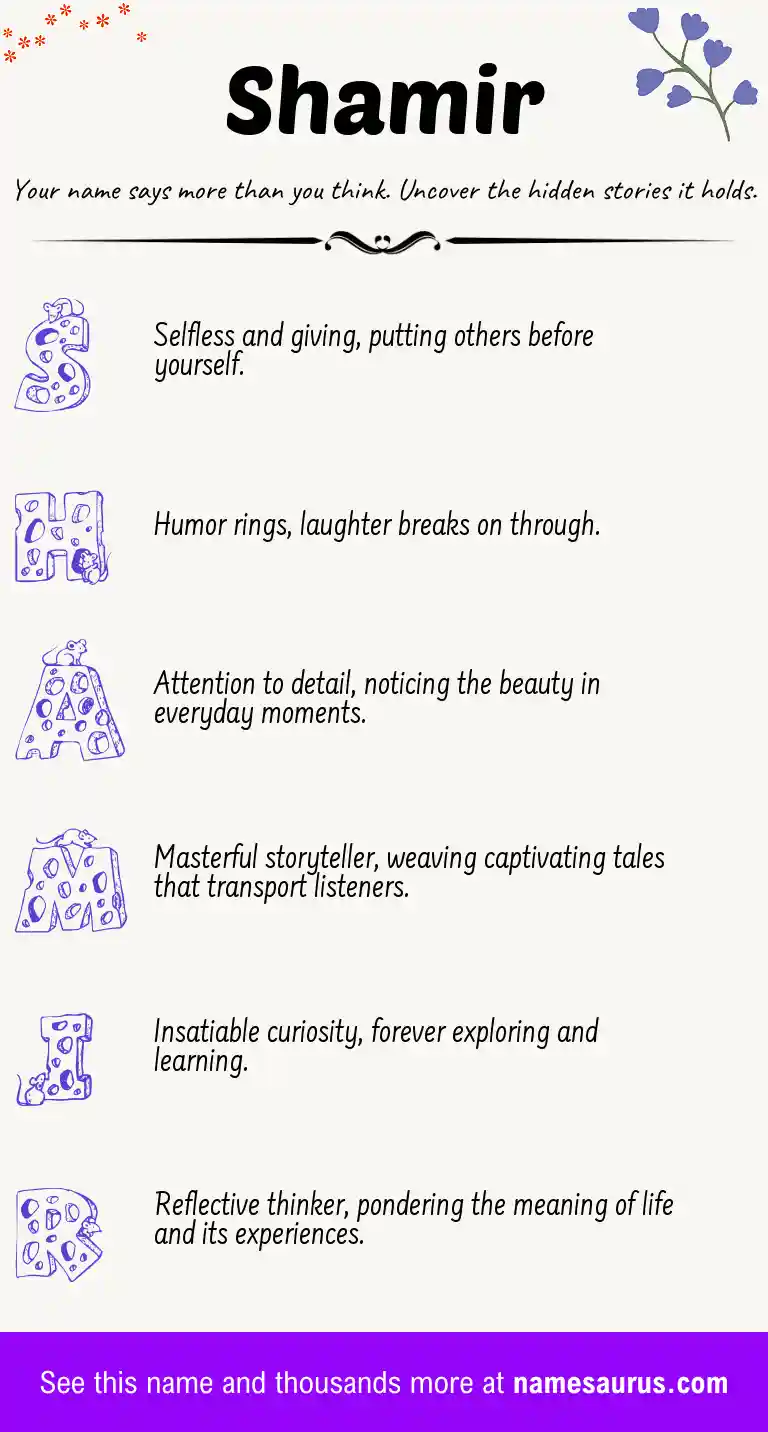 Acrostic poem about Shamir.