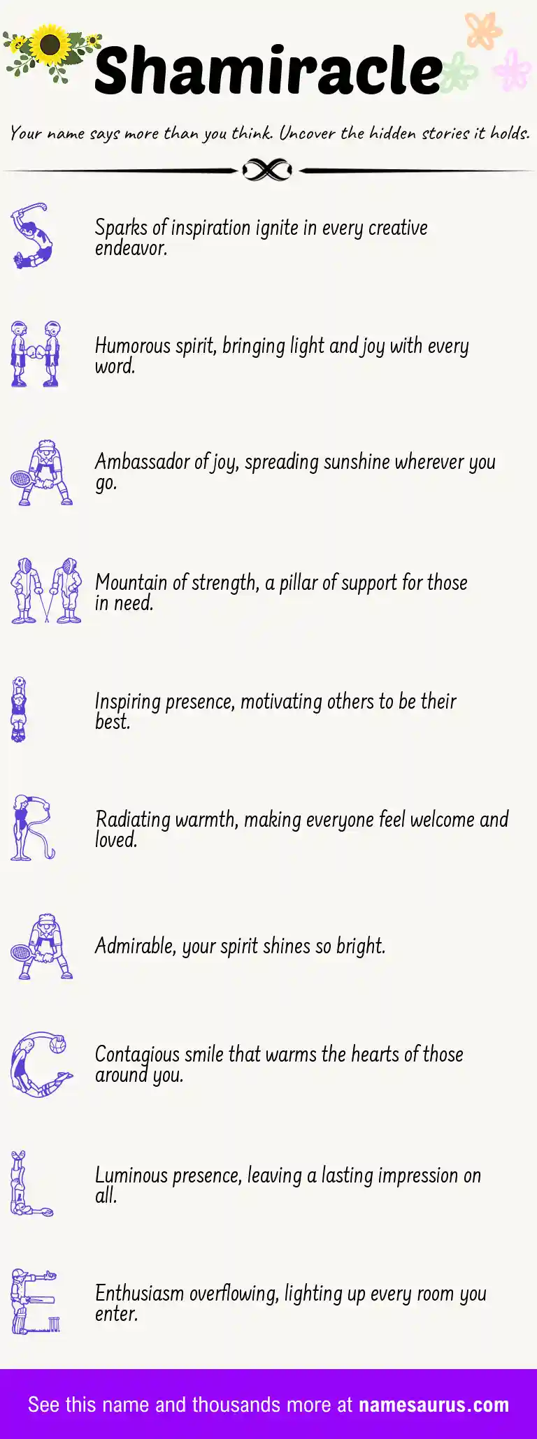 Acrostic poem about Shamiracle.
