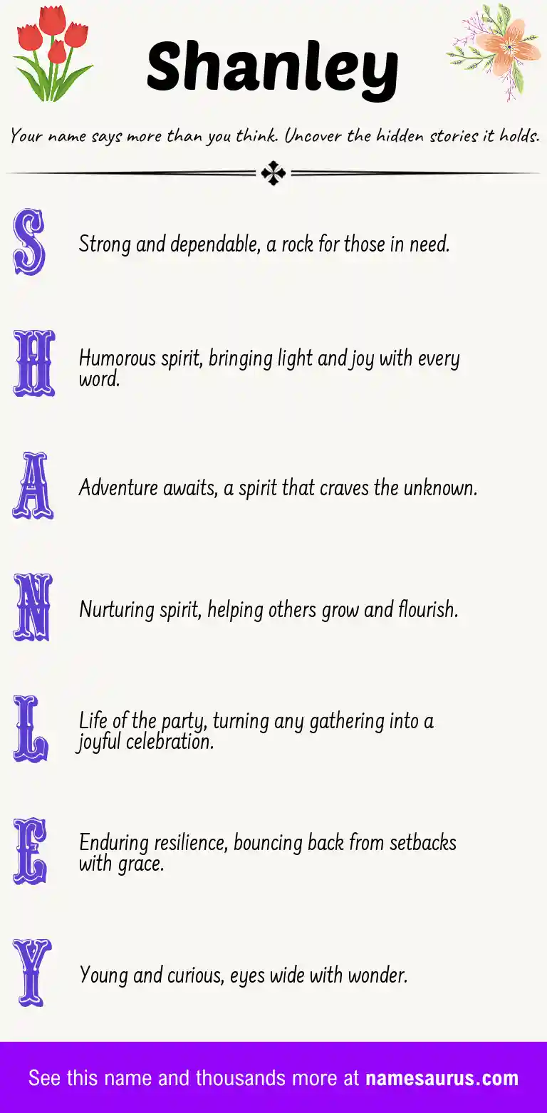 Acrostic poem about Shanley.