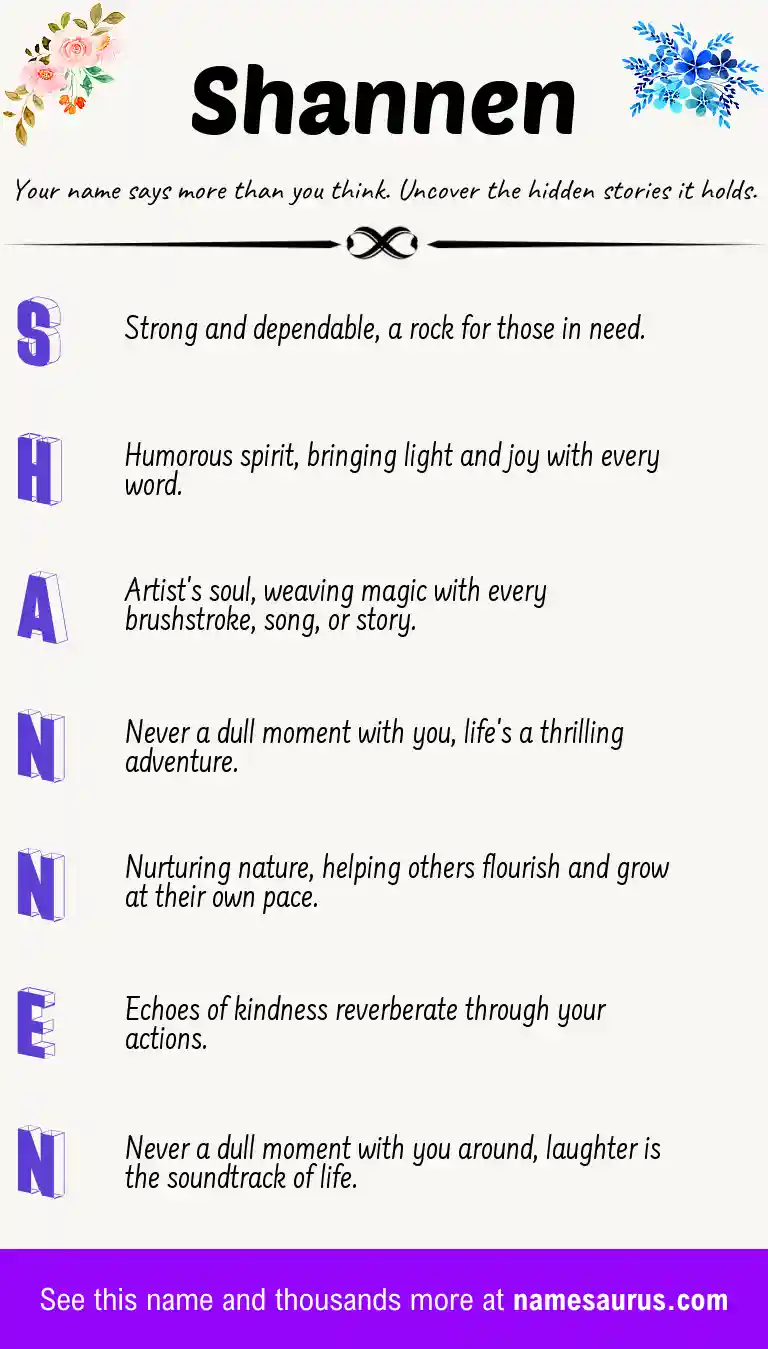 Acrostic poem about Shannen.