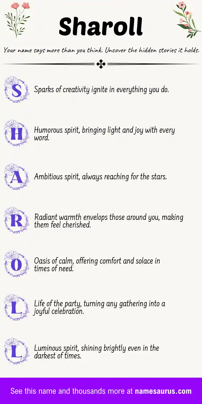 Acrostic poem about Sharoll.