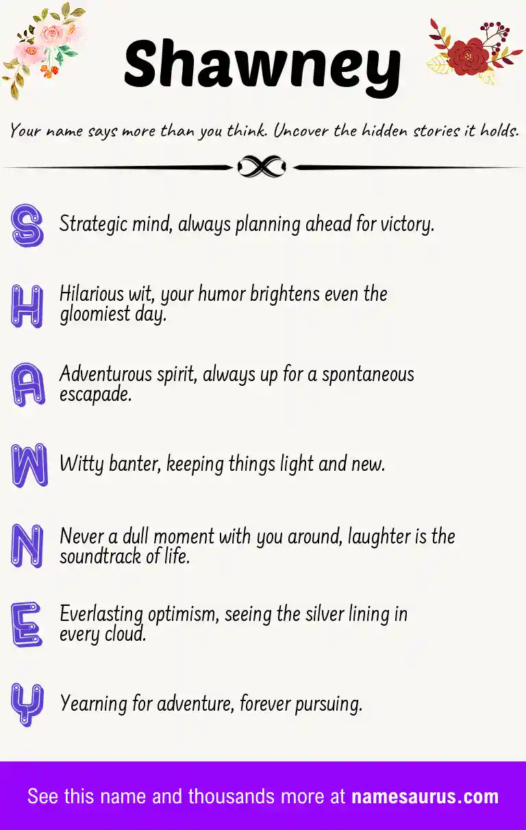 Acrostic poem about Shawney.
