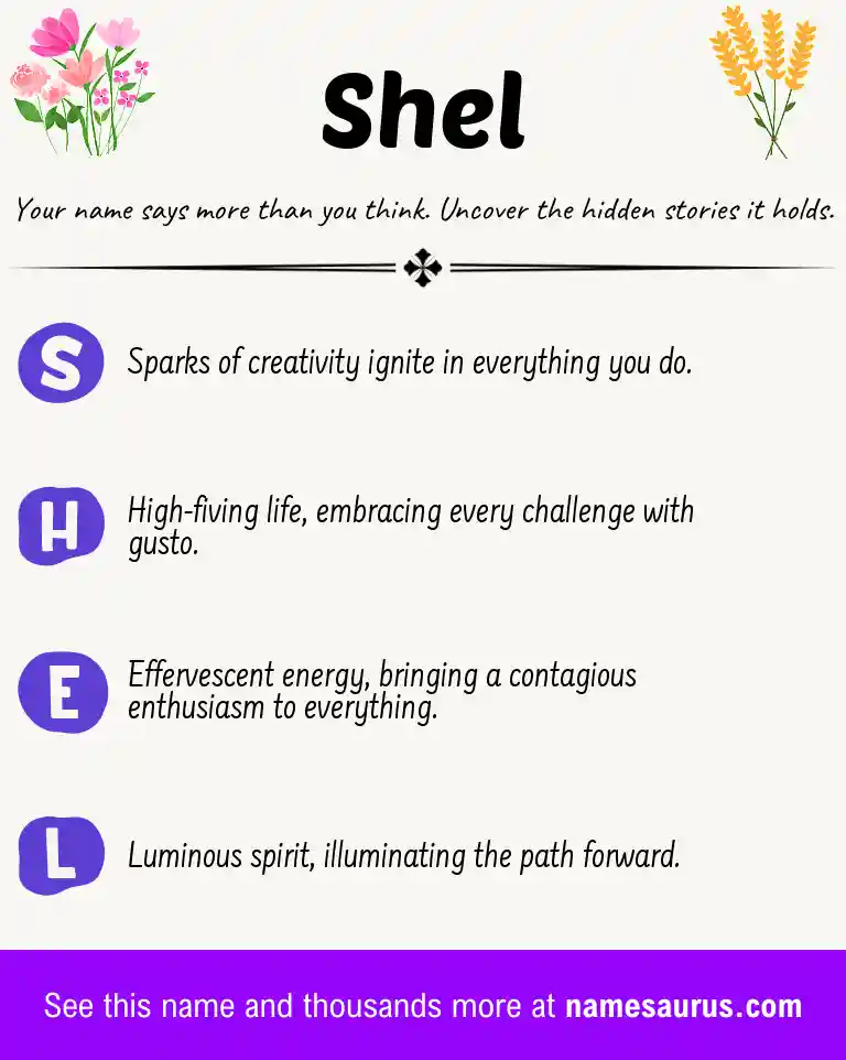 Acrostic poem about Shel.