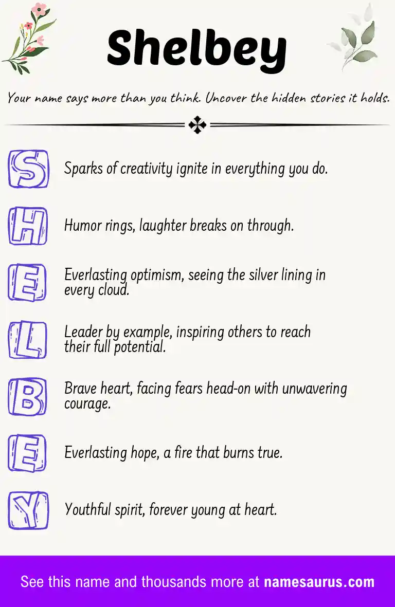 Acrostic poem about Shelbey.