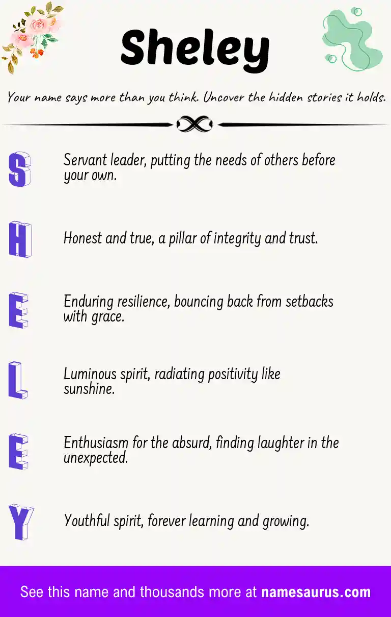 Acrostic poem about Sheley.