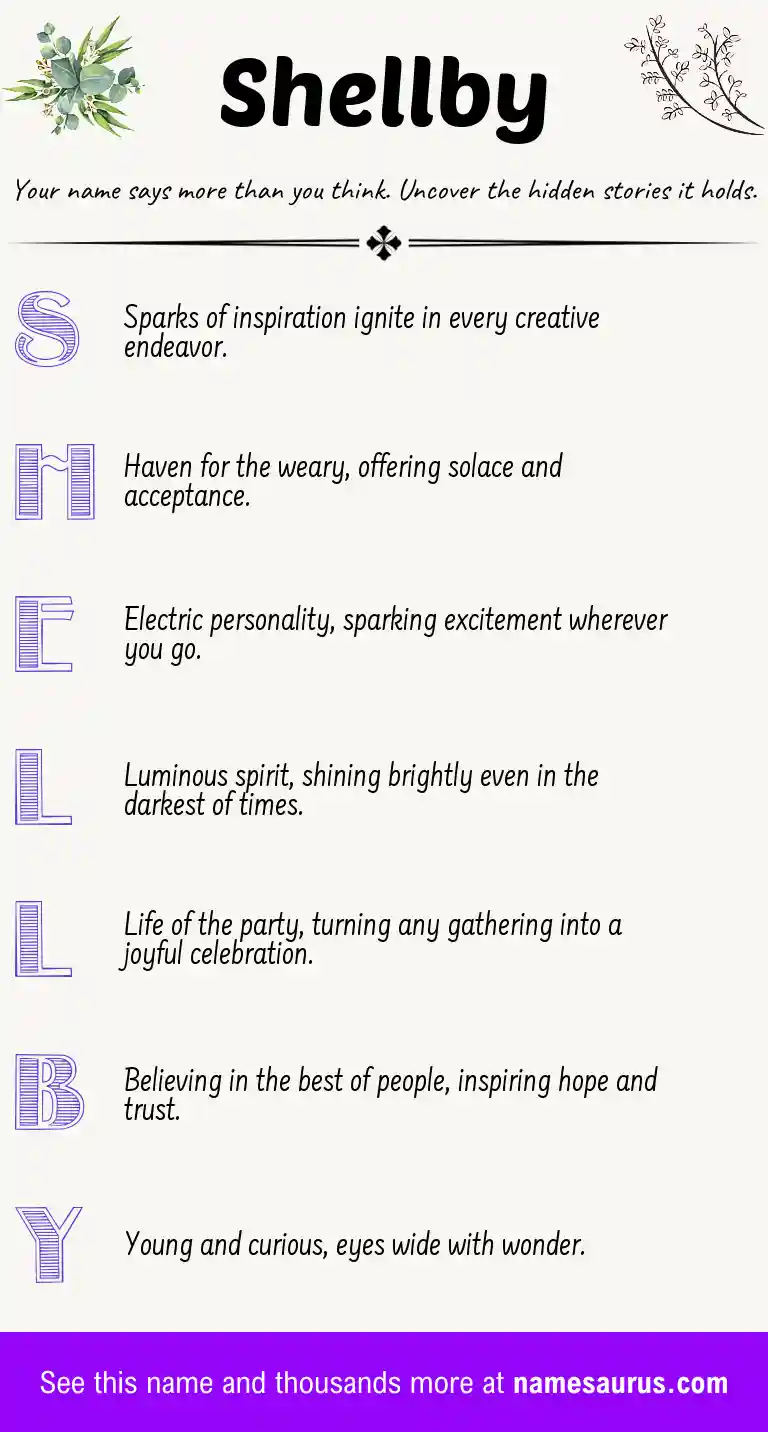 Acrostic poem about Shellby.