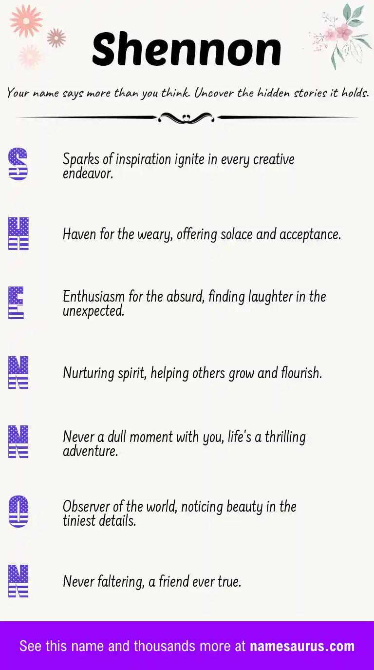 Acrostic poem about Shennon.