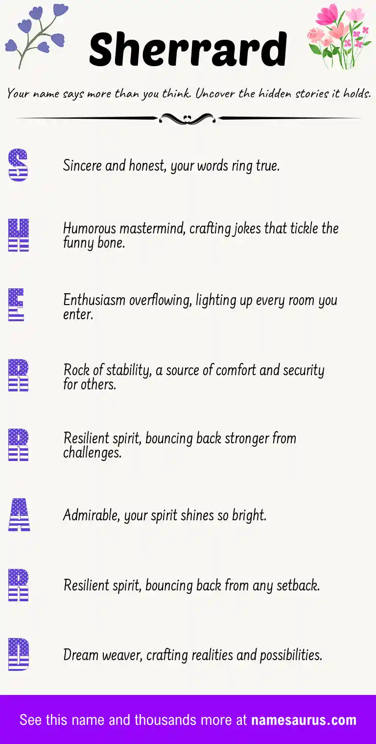 Acrostic poem about Sherrard.