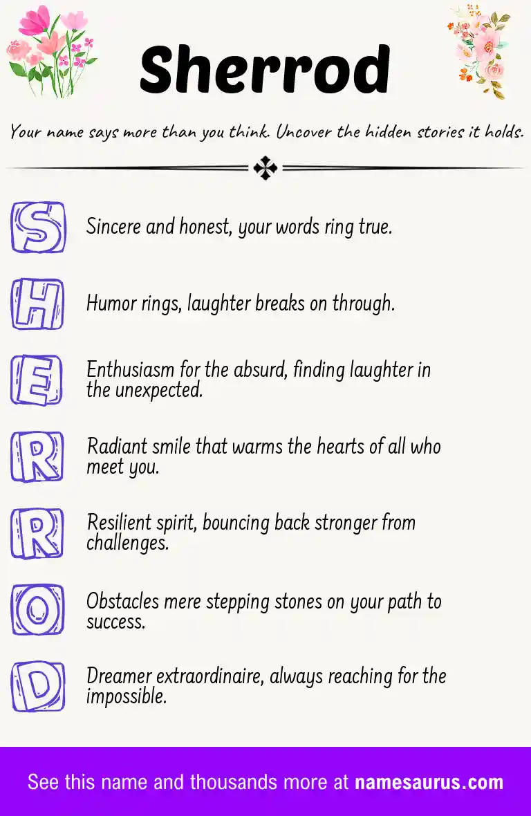 Acrostic poem about Sherrod.