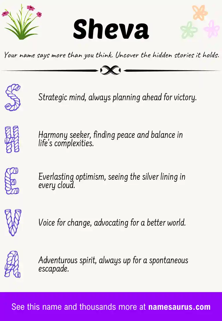 Acrostic poem about Sheva.