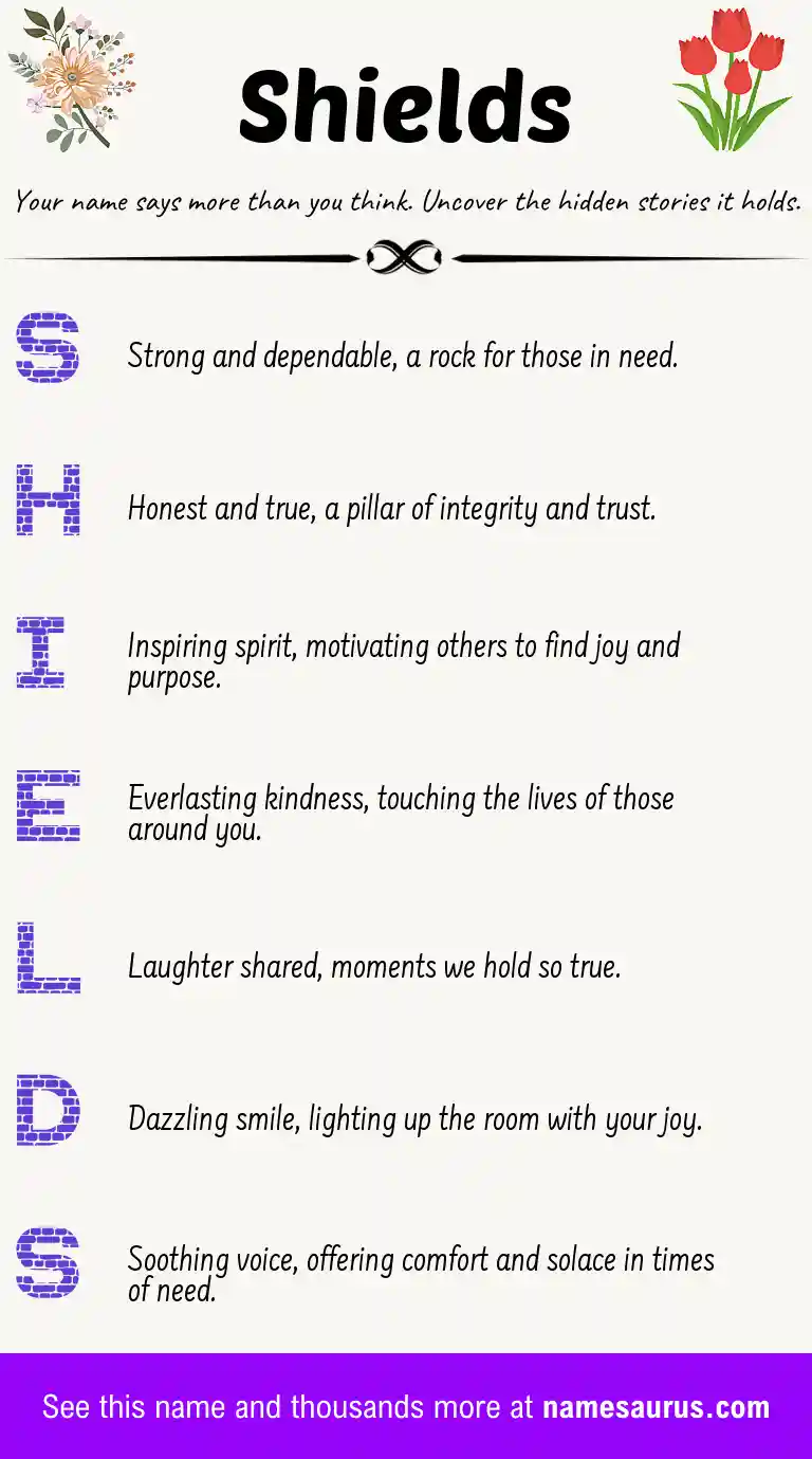Acrostic poem about Shields.