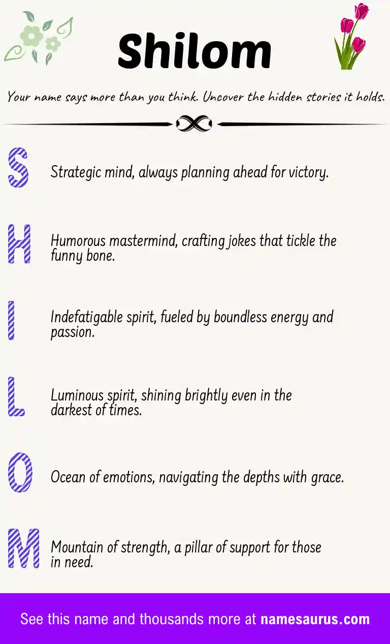 Acrostic poem about Shilom.